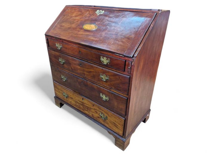 Georgian Mahogany Writers Bureau with Inlay Motif
