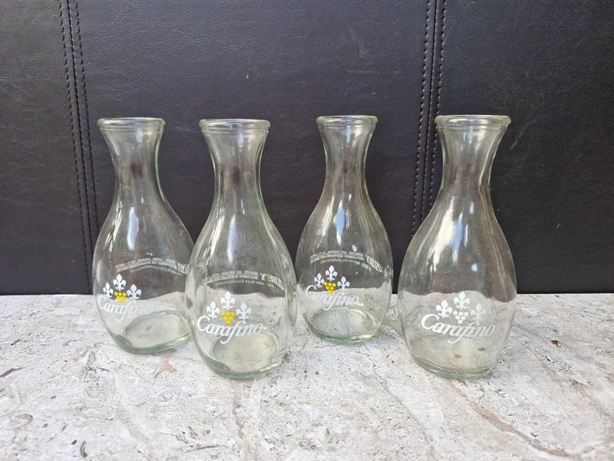 Vintage Carafino Glass Wine Carafes
