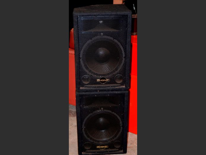 PAIR PHONIC P.A. SPEAKERS, 37 x 35 x 54cm [Untested]