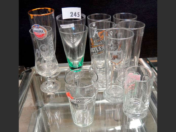 ASSORTED BEER & WINE GLASSES