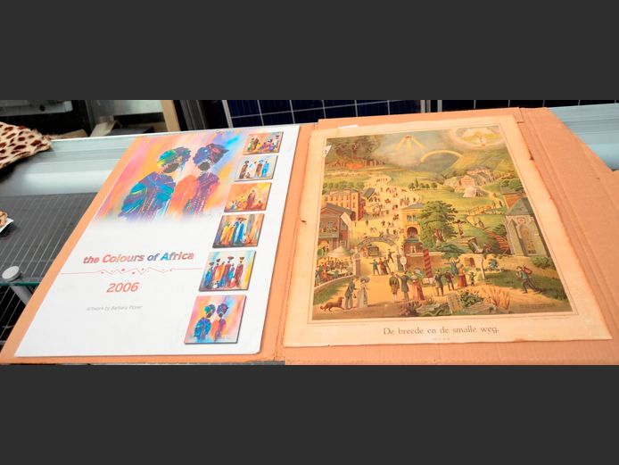 BARBARA PLOWER 2006 COLOURS OF AFRICA ARTWORK, 60 x 40cm, & 2 x PRINTS, 48 x 39cm