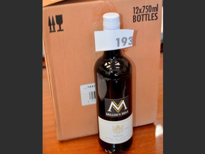 LOT OF 12 x 750ml BOTTLES MILLERS MILE 2014 SHIRAZ [Condition of contents unknown]