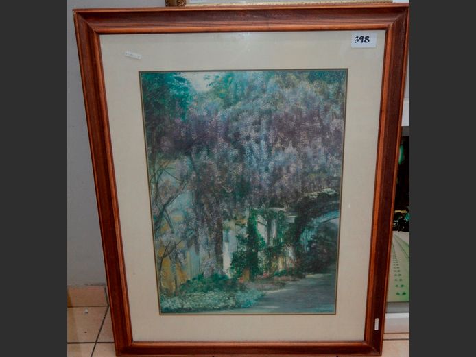 LARGE FRAMED PRINT "LANDSCAPE", 80 x 60cm