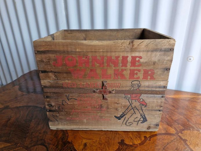 Original Vintage Johnnie Walker Wooden Crate