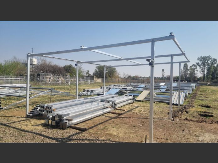 6mx6m flat roof steel structure corregated galvanised sheet height 3m