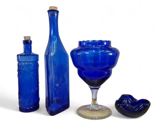 Vintage Cobalt Blue Glass Collectibles