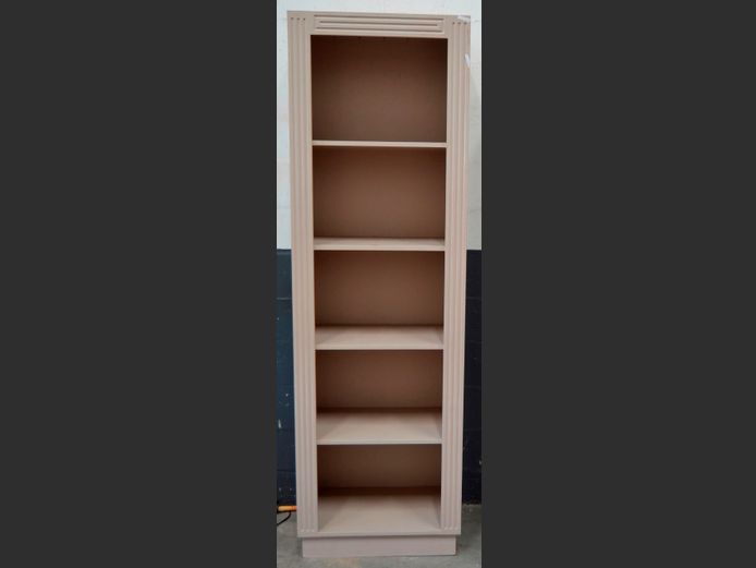 GREY PAINTED 5-TIER BOOKSHELF, 65 x 41 x 210cm