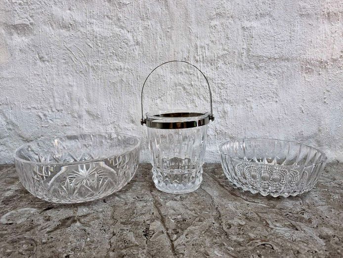 Cristal d’Arques Ice Bucket & Cut Crystal Bowls