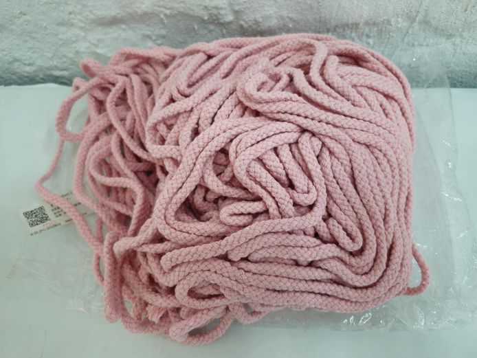 Braided Cotton Macrame Cord Craft Rope - Dusty Pink 
