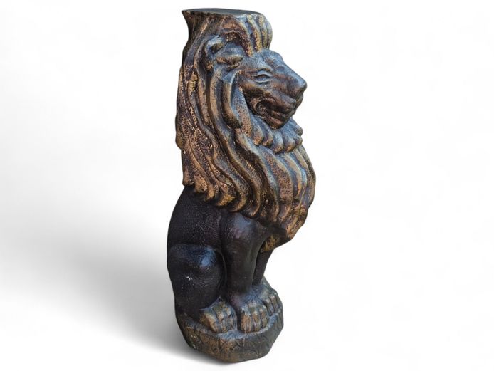 Large Guardian Sitting Lion Statue Fiberglass
