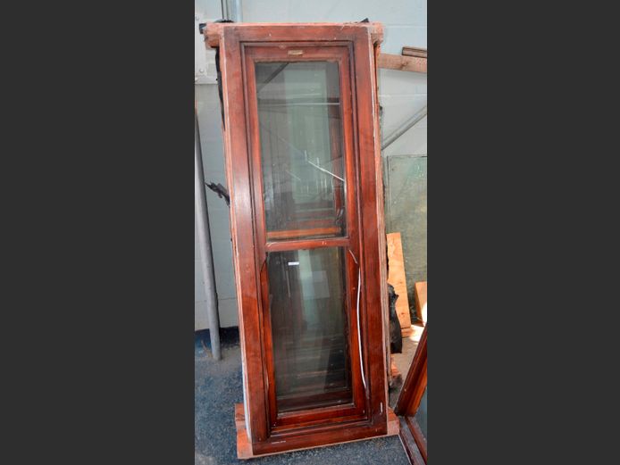 MERANTI SASH WINDOW WITH GLASS, 175 x 70cm