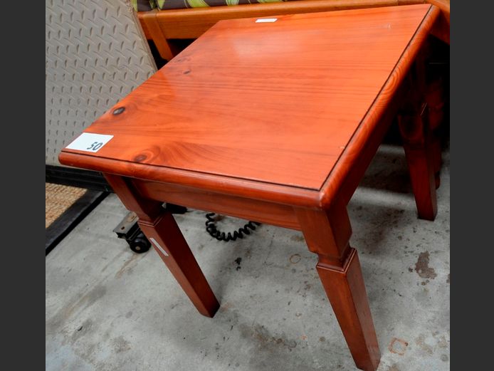 SQUARE PINE SIDE TABLE, 45 x 45 x 45cm
