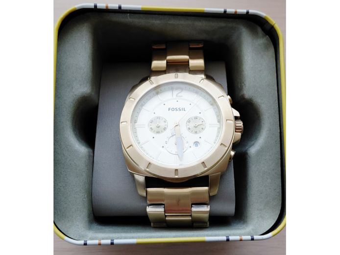 FOSSIL PRIVATEER SPORT GOLD-TONE STAINLESS STEEL MEN'S WATCH MODEL: BQ2694