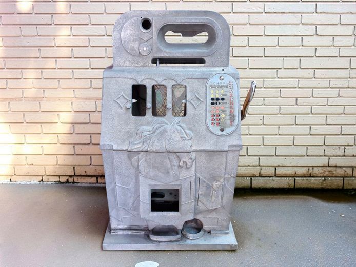 Rare Vintage Jennings Cast Metal One-Arm Bandit Slot-Machine Casing