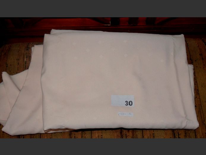 LOT OF 3: DAMASK CIRCULAR TABLECLOTHS