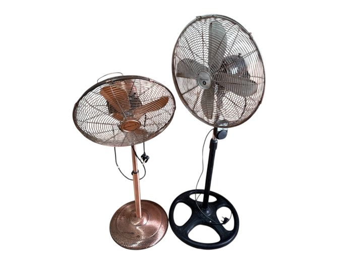 Set of two floor standing fans
