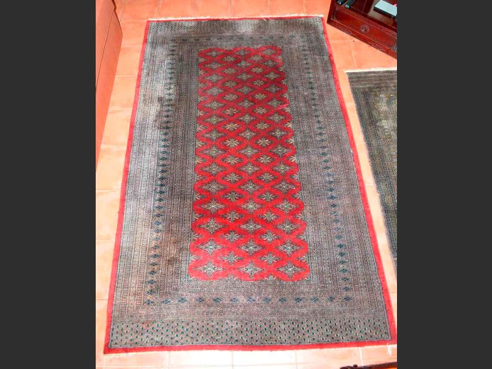 BALUCH BLACK & DARK RED PERSIAN CARPET, 265 x 160cm