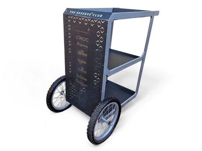 Mobile Branded Steel Drinks Trolley with Wheels