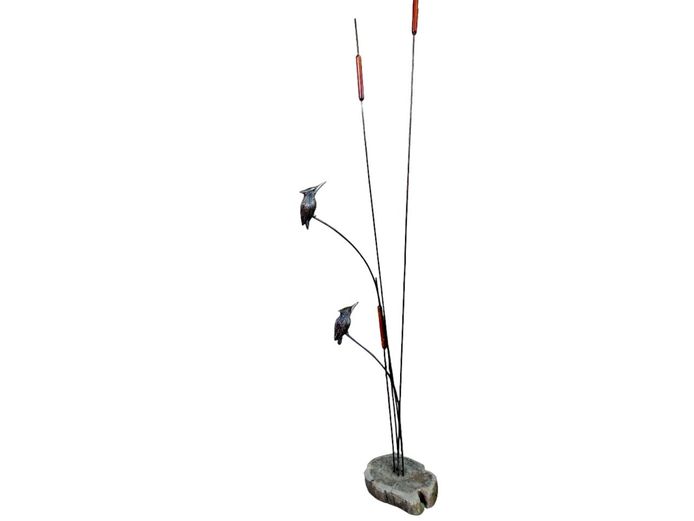 Art Deco King Fisher Tall Standing Sculpture