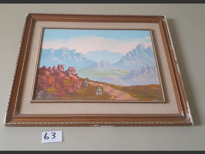 GILT FRAMED OIL ON BOARD "LANDSCAPE", 51 x 30cm