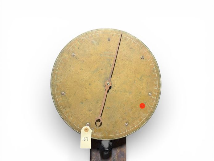 Antique Salter’s Spring Balance Hanging Scale – Brass Dial