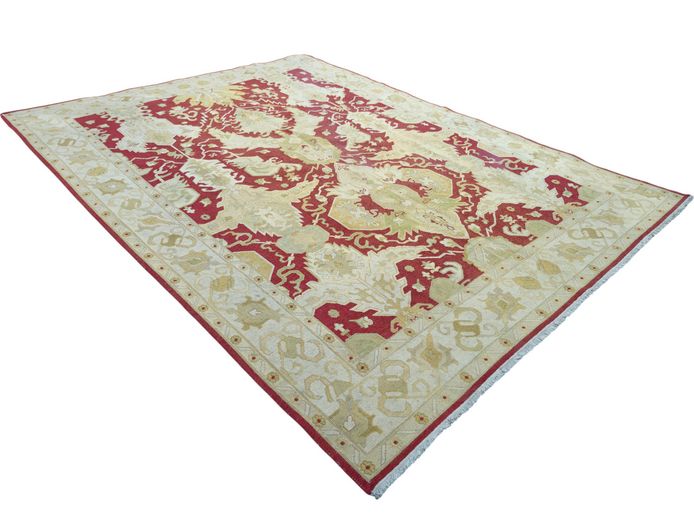 Grand Anatolian Oushak-Style Hand-Knotted Wool Carpet