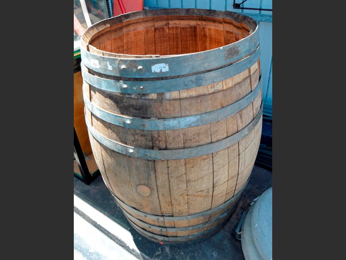 OAK WINE BARREL, 75cm Diameter x 104cm High