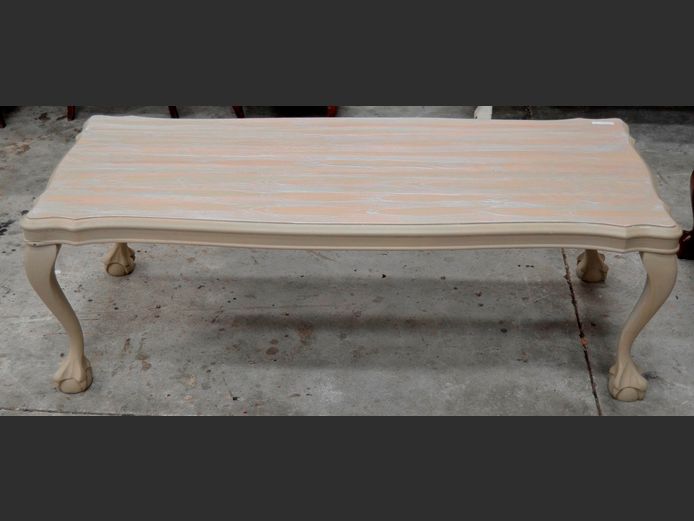 BALL & CLAW PAINT TECHNIQUE COFFEE TABLE, 120 x 48 x 41cm