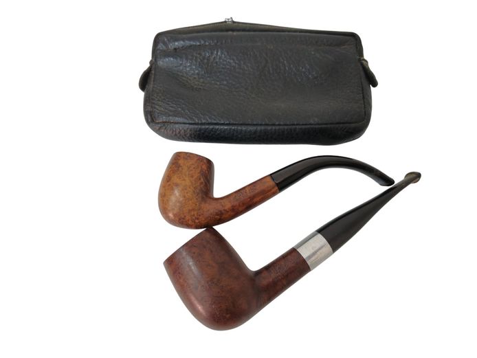 Vintage English Briar Pipes & Leather Pouch – Byford & Civic London