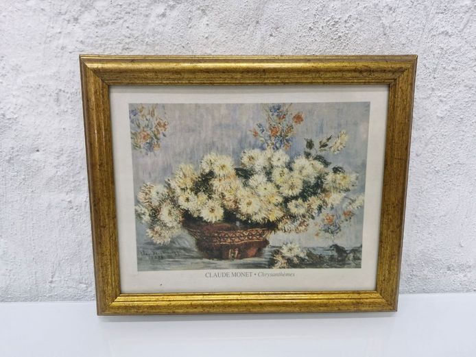 Framed Vintage Claude Monet "Chrysanthèmes" Art Print