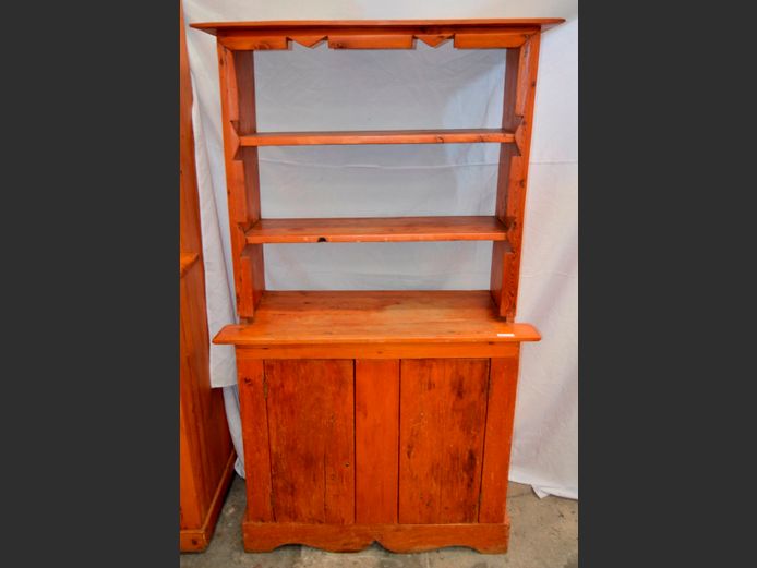 OREGON PINE 2-DOOR, 3-TIER DRESSER, 92 x 35 x 160cm