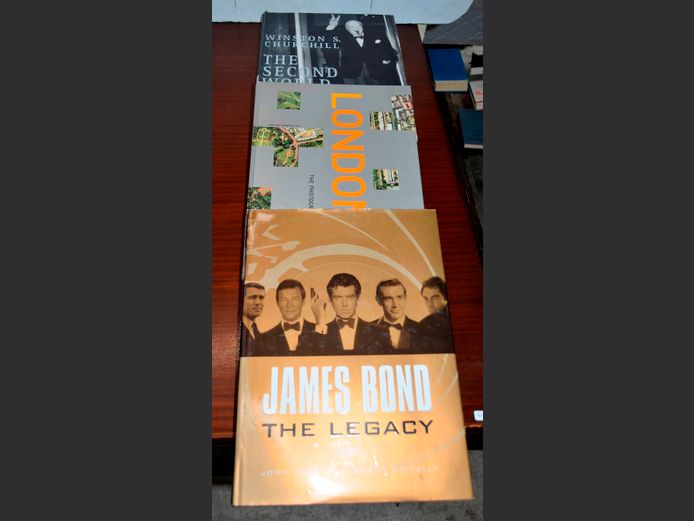 COFFEE TABLE BOOKS: JAMES BOND "THE LEGACY", WINSTON CHURCHILL & LONDON