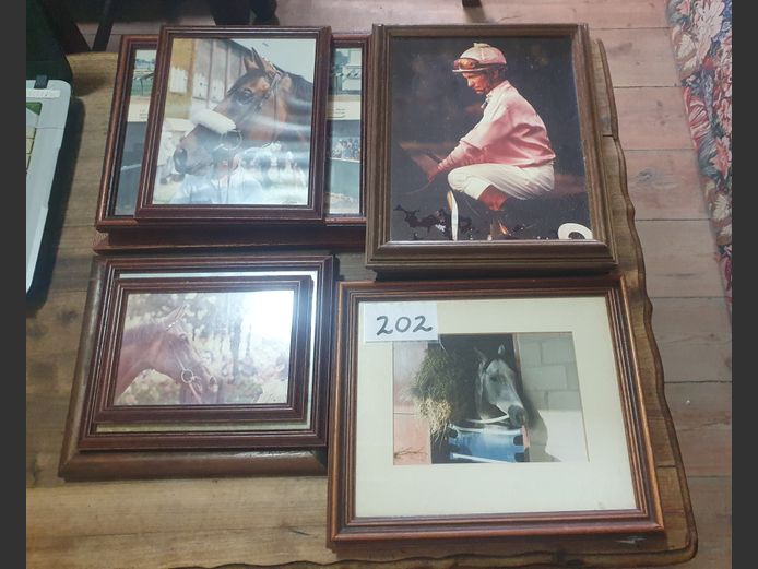 LOT: FRAMED HORSE RACING PHOTOGRAPHS