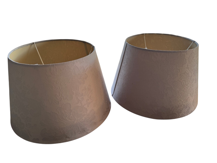 Pair of Decorative Damask Pattern Lampshades