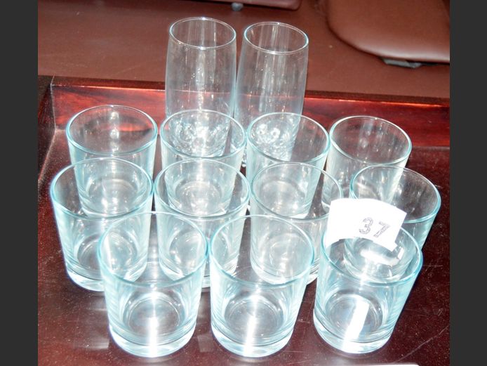 ASSORTED DRINKING GLASSES