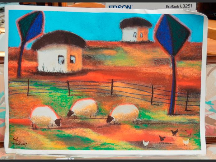 UNFRAMED PRINT ON PAPER, 85 x 60cm [#: 422545813]