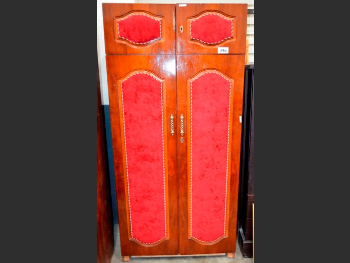 IMBUIA FOIL 4-DOOR WARDROBE, 92 x 55 x 192cm