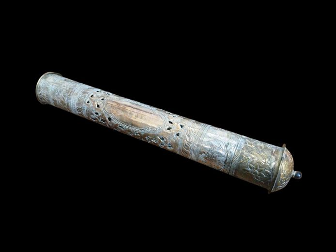 Antique Tibetan Prayer Scroll Holder