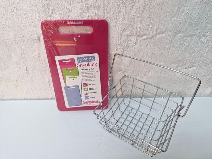 Brand New Small Cutting Board & Wire Basket