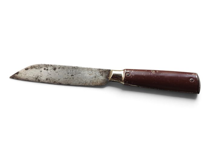 Vintage Okapi German Fixed-Blade Utility Knife (Tinplate Handle)