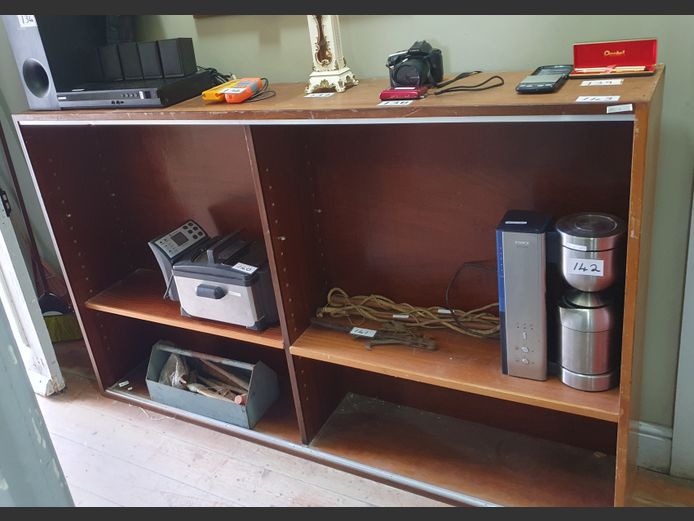 MAHOGANY MULTI-TIER SHELF, 183 x 33 x 112cm