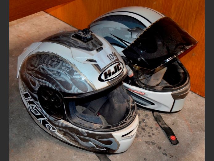 LOT OF 2: MOTORBIKE HELMETS