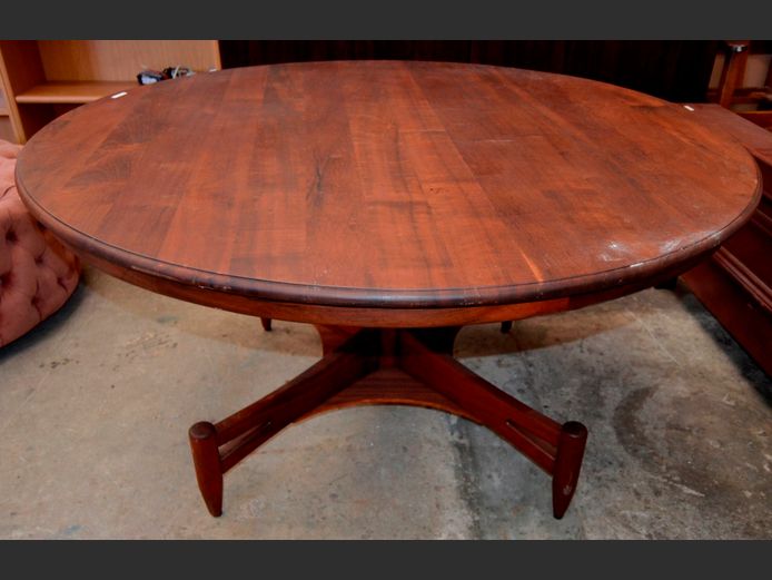 IMBUIA CIRCULAR DINING TABLE, 136cm Diameter x 72cm High
