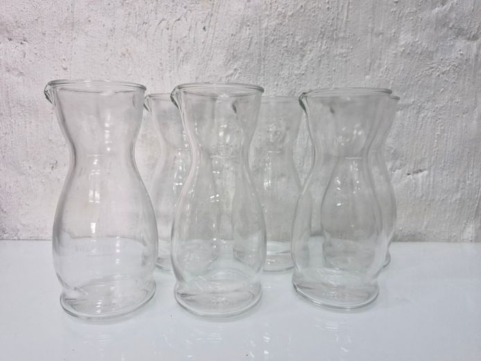 Set of 6 Vintage Italian "Villa Teresa" Glass Carafes