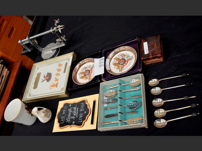 SILVER PLATE CAKE FORKS, TEASPOONS, etc