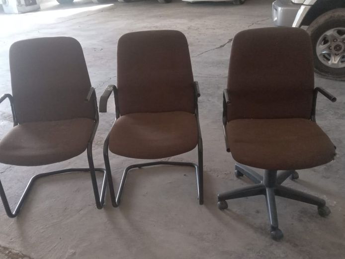 Brown office chairs
