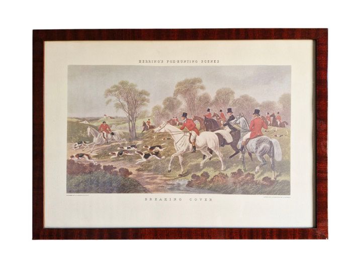 Vintage Print "Breaking Cover" Herring's Fox-Hunting Scenes