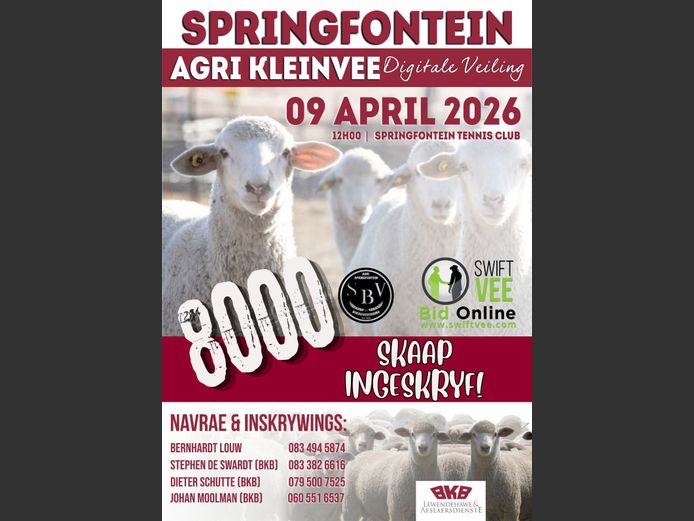 SPRINGFONTEIN AGRI KLEINVEE VEILING