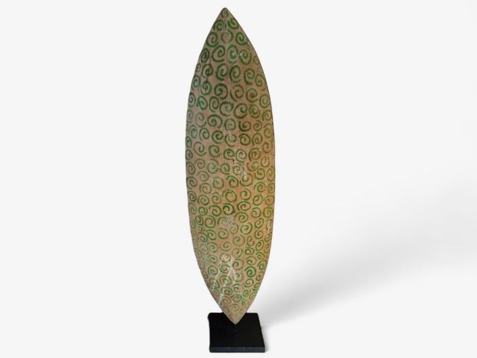 Reproduction African Wooden Shield on Plinth