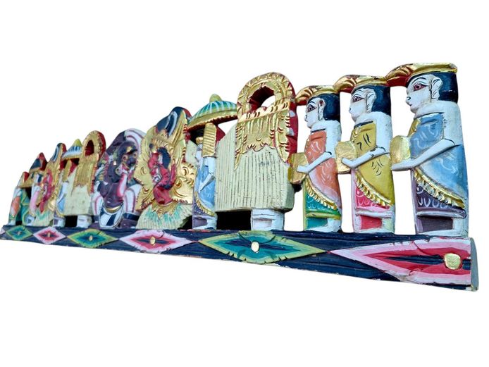 Vintage Balinese Hand Carved Wood Wall Décor
